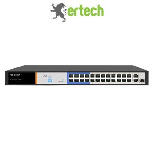 Ertech PS3024GS 24-port Gigabit Layer 2 Managed AI PoE Switch