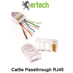 Ertech RJ45 EZ Passthrough Crimps for Cat5e UTP Cable 1x Piece